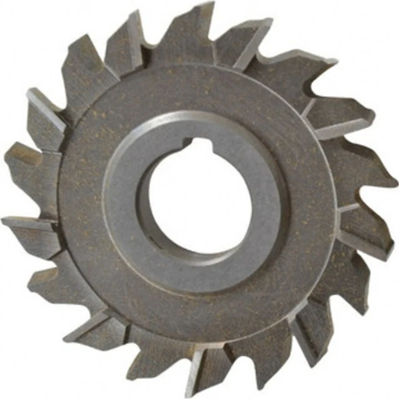 KEO 3-1/2 Diam x 3/8 Face Width Staggered Tooth Side Milling Cutter 1 Arbor Hole, High Speed Steel, Uncoated, 18 Teet...
